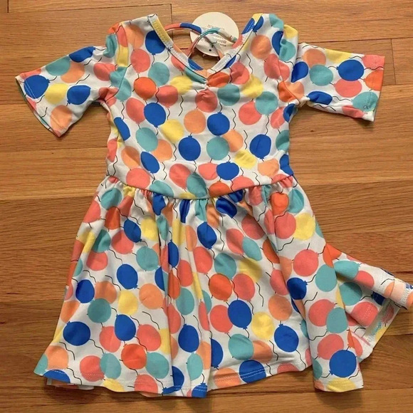 Dot Dot Smile Birthday Balloons Ballerina Dress 12-24 Months - Picture 2 of 4